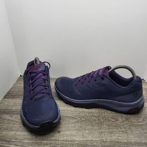 Salomon Outline Trail Hiking Shoes Women's Size US 8.5 Navy Purple 404861